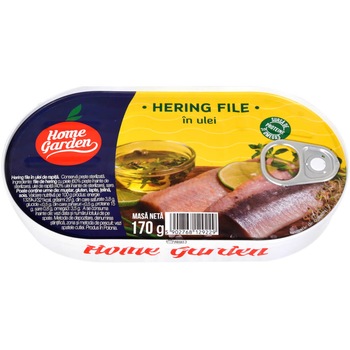 Hering File in Ulei, Home Garden, 170 g Hering File in Ulei, Home Garden, 170 g