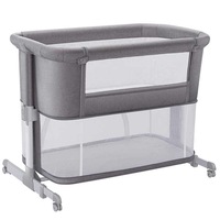 patut bebelusi marcosm gri co-sleeper cu spatiu de joaca cu 5 trepte de inaltime cu saltea husa si plasa de insecte pentru copii intre 0 si 24 luni imagen 7_0_
0