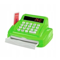 set supermarket carucior de cumparaturi si casa de marcat cu sertar glisant pentru bani sunete si lumini scanner de produse cititor de carduri bancnote si multiple produse albastru imagen 21_0_
0