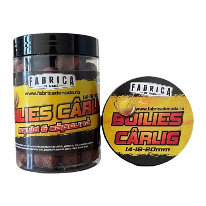 Boilies carlig Squid & Capsuna, Fabrica de Nada, 200gr