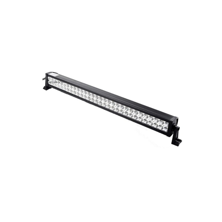 Проектор с LED за автомобил KlaussTech, Професионален, с поддръжка, предназначен за офроуд, 60 светодиода, мощност 180 W, 12 - 36 V, IP68, сплав - алуминий, живот 50 000 часа, черен