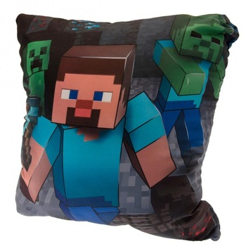 Perna Minecraft Mining Steve 40x40cm, Multicolor Perna Minecraft Mining Steve 40x40cm, Multicolor