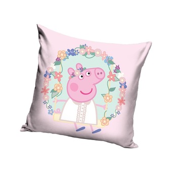 Fata De Perna Peppa Pig Swing 40x40cm, Multicolor Fata De Perna Peppa Pig Swing 40x40cm, Multicolor