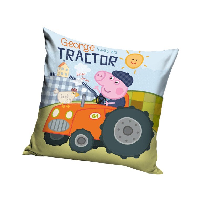 Fata De Perna Peppa Pig George's Tractor v2 40x40cm, Multicolor