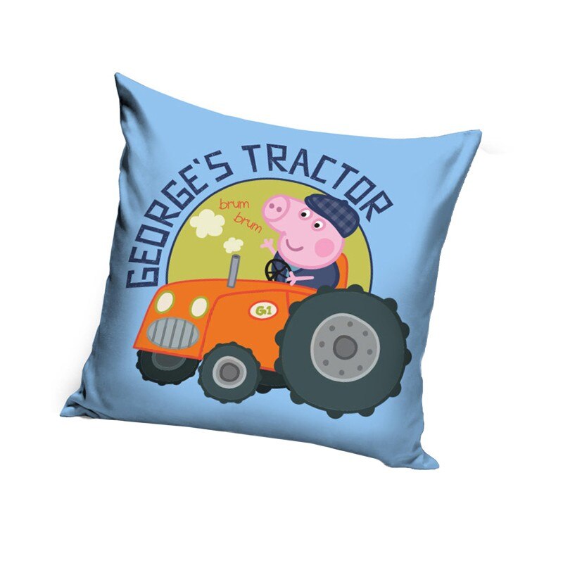 Fata De Perna Peppa Pig George's Tractor v1 40x40cm, Multicolor