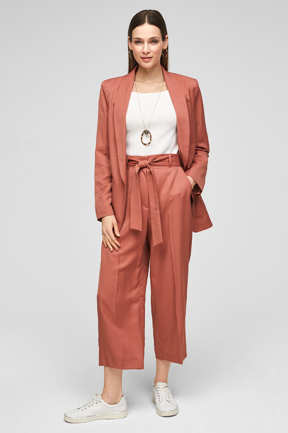 s.Oliver, Sacou fara inchidere, din amestec de lyocell, Oranj stins