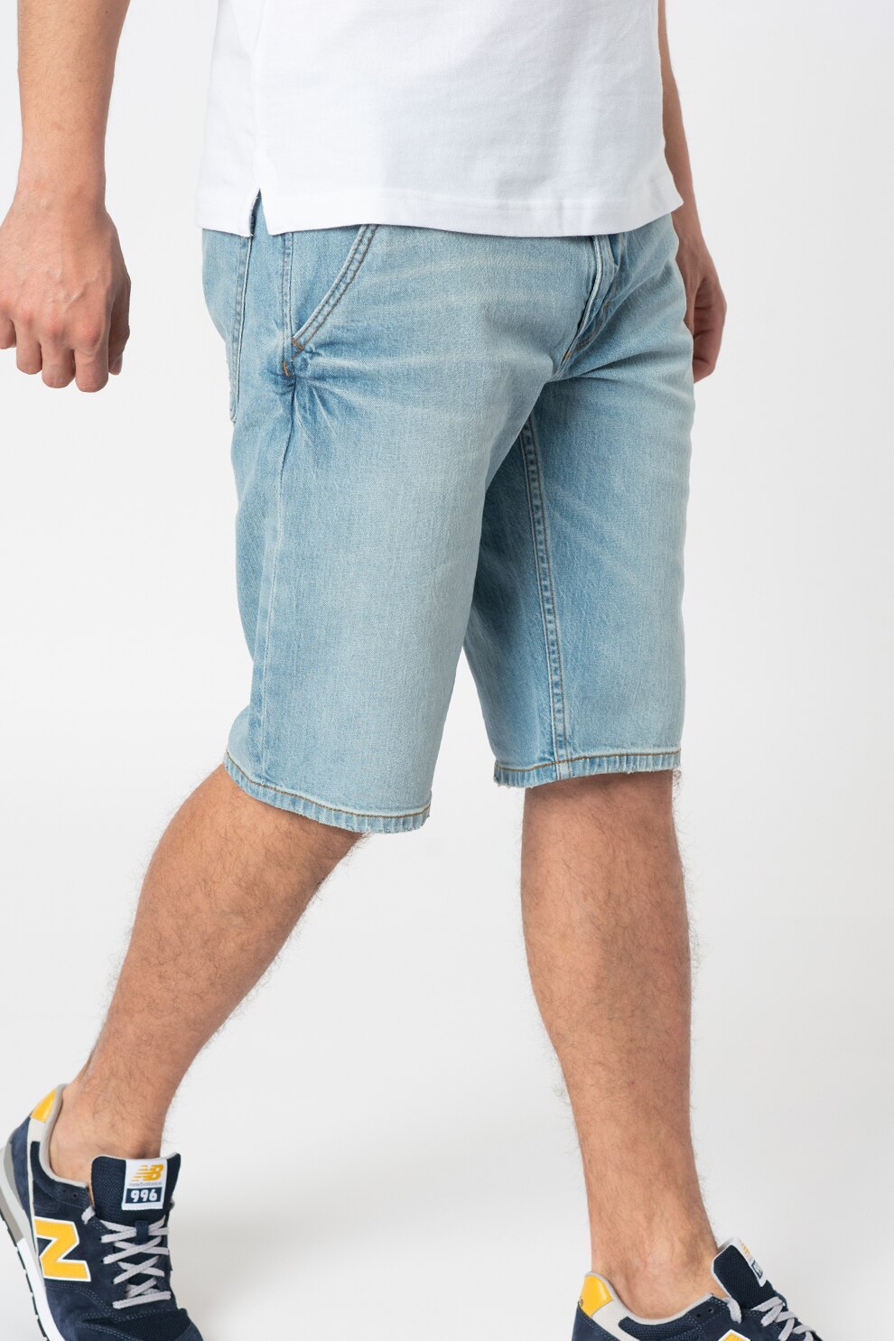s.Oliver, Bermude din denim cu aspect decolorat, Albastru deschis