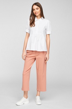 s.Oliver, Bluza cu fenta cu nasturi, Alb s.Oliver, Bluza cu fenta cu nasturi, Alb