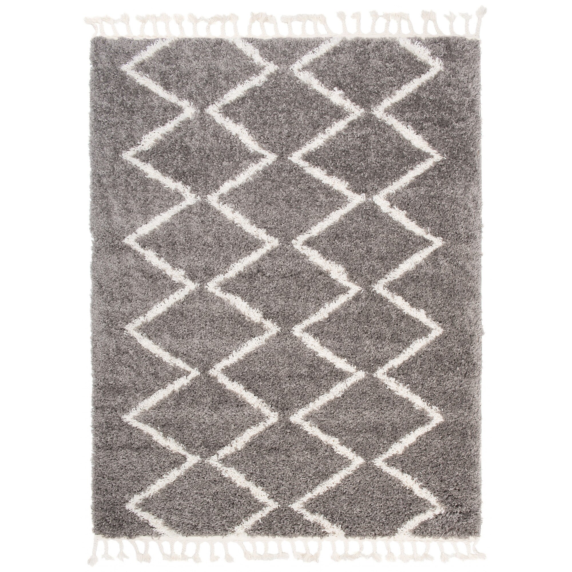 Covor Boho Fringes Modern Soft Designer Chemex C090B FRINGES gri 120x170