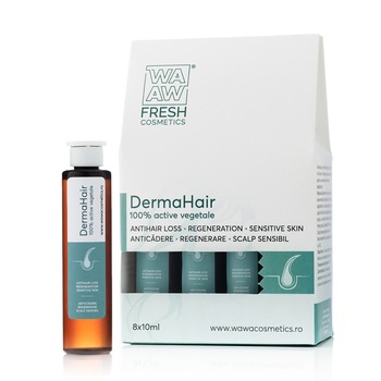 Ser anticadere, regenerare, Wawa Fresh Cosmetics, 8 sticlute de 10 ml Ser anticadere, regenerare, Wawa Fresh Cosmetics, 8 sticlute de 10 ml