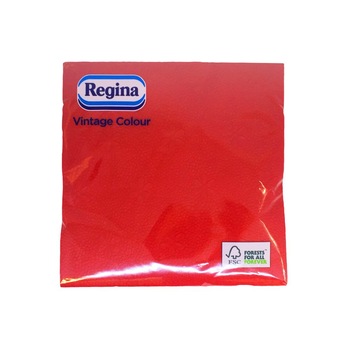 Pachet 45 Servetele de Masa Regina Vintage Colour, 33x33 cm, 1 Strat, Rosu Pachet 45 Servetele de Masa Regina Vintage Colour, 33x33 cm, 1 Strat, Rosu
