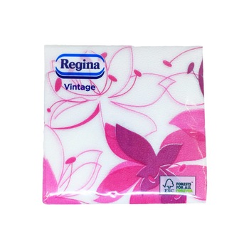 Pachet 45 Servetele de Masa Regina Vintage, 33x33 cm, 1 Strat, Alb/Cicalm Pachet 45 Servetele de Masa Regina Vintage, 33x33 cm, 1 Strat, Alb/Cicalm