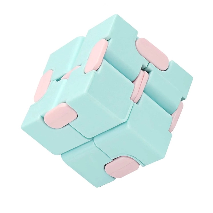 Cub Fidget Infinity antistres BRINIO® - laturi pliabile, Albastru/Roz