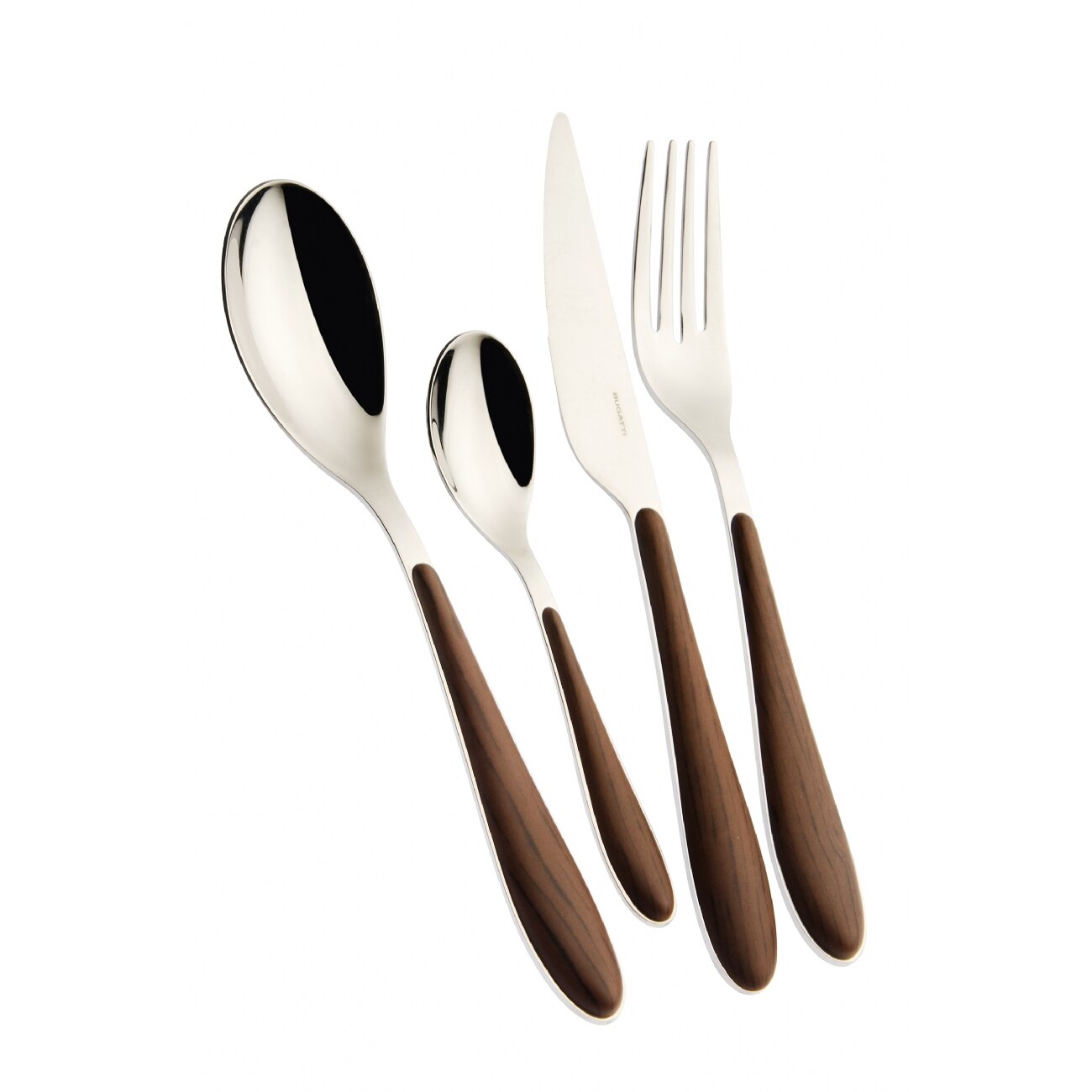 Set 24 tacamuri Casa Bugatti, Gioia, design modern, elegant, pentru 6 persoane, material premium, cutie de prezentare, finisaj lucios, mahon