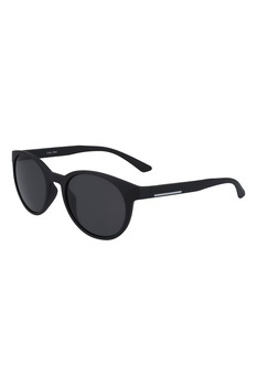 CALVIN KLEIN, Ochelari de soare unisex cu lentile ovale, Negru, 52-20-145 Standard CALVIN KLEIN, Ochelari de soare unisex cu lentile ovale, Negru, 52-20-145 Standard