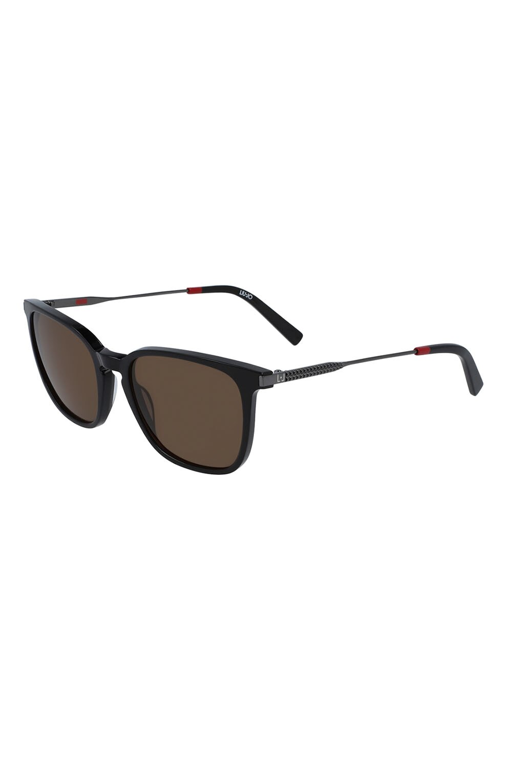 Liu Jo, Ochelari de soare patrati cu rama metalica, Negru, 53-19-145 Standard