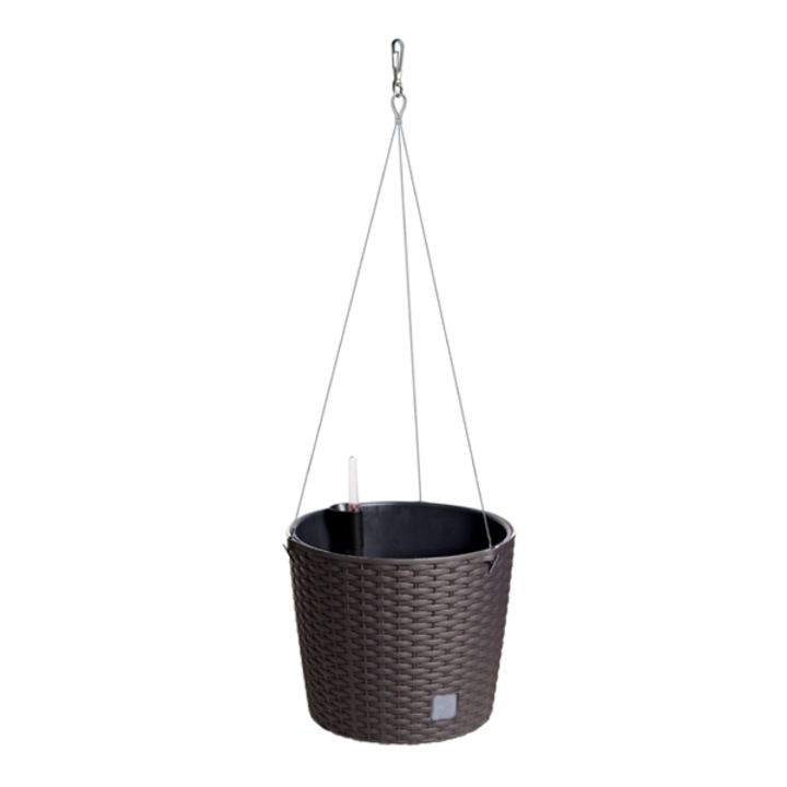 Ghiveci suspendat cu insertie Rato Round DRTW260, gri umbra, 21.9 x 25.6 cm, 6.5 L