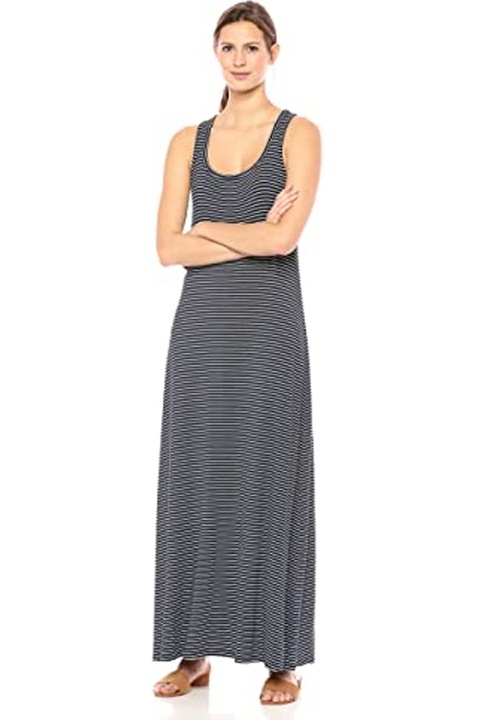 Rochie dama, Daily Ritual, Viscoza, Dungi, Negru/Alb, S/M