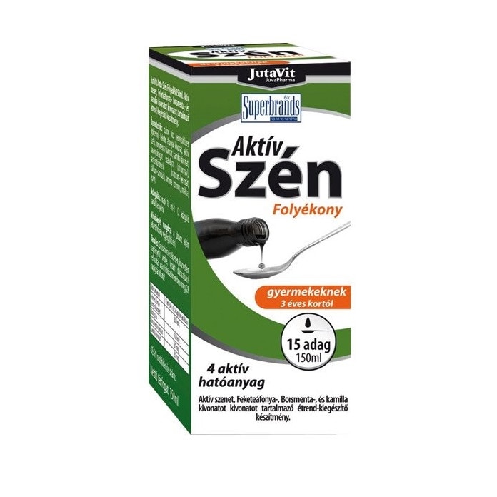 Carbune activ lichid Jutavit, 150 ml