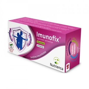 Imunofix, supliment alimentar cu rol in functionarea normala a sistemului imunitar, 30 comprimate Imunofix, supliment alimentar cu rol in functionarea normala a sistemului imunitar, 30 comprimate
