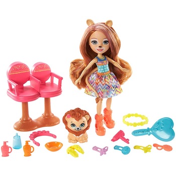 Set de joaca Lacey Lion si Salonul de coafura Enchantimals Set de joaca Lacey Lion si Salonul de coafura Enchantimals