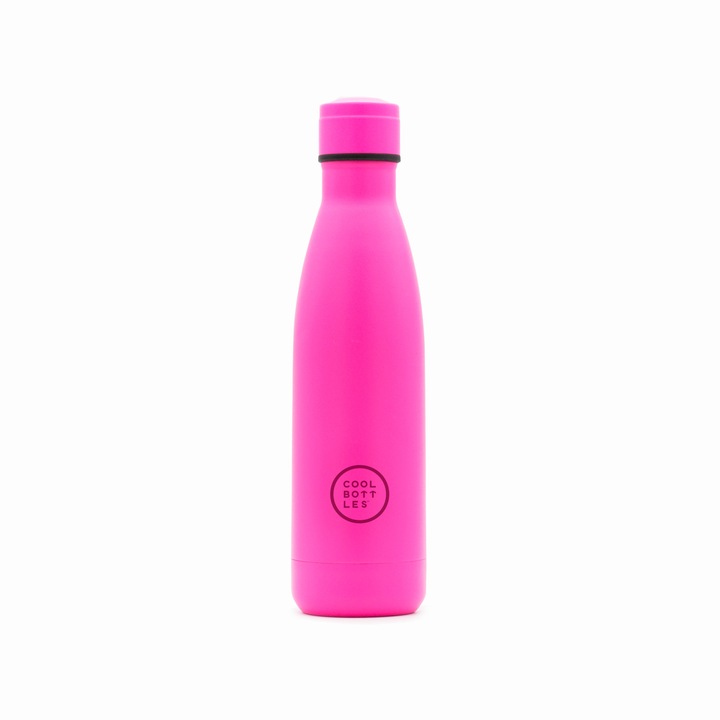 Топлоизолираща бутилка, Cool Bottles, Neon Pink, Stainless steel, Pink, 500 ml