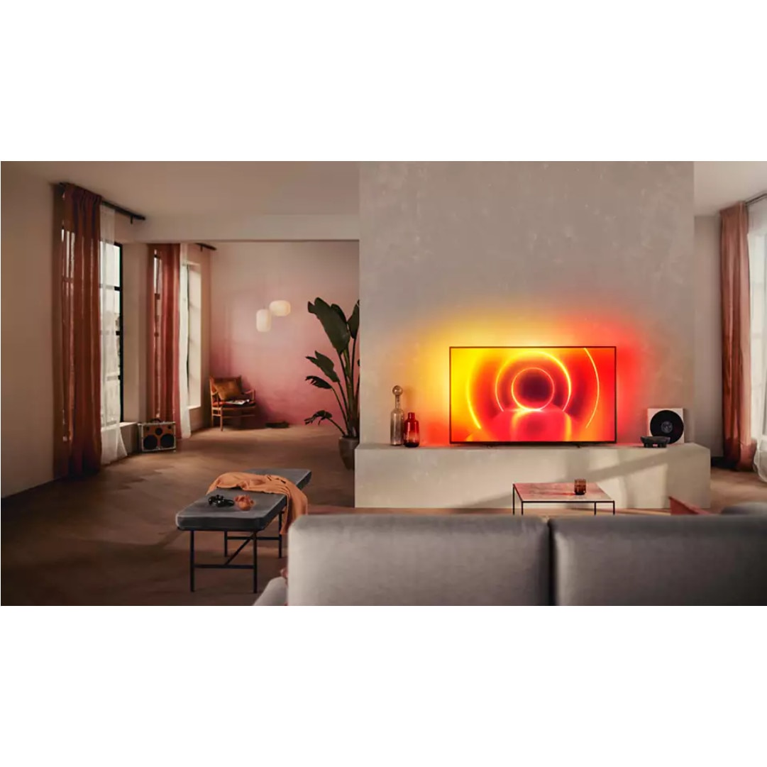 Televizor Philips SmartTV LED 4K UHD cu Diagonala 139 cm ( 55" ), Dolby Vision si Dolby Atmos, P5 Perfect Picture, 3840 x 2160, 16:9, HDR10+, 1700 PPI, YouTube/Televizor Netflix, Telecomanda, Negru
