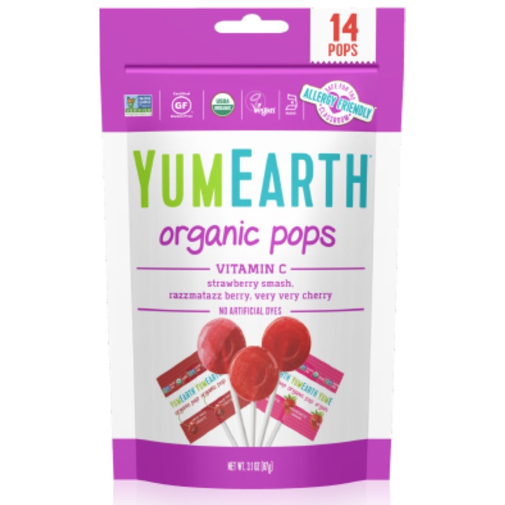 Acadele Organice cu Vitamina C YumEarth 14buc