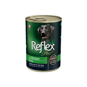 Mancare umeda pentru caini Reflex Plus Dog, Pui in sos, 400g Mancare umeda pentru caini Reflex Plus Dog, Pui in sos, 400g