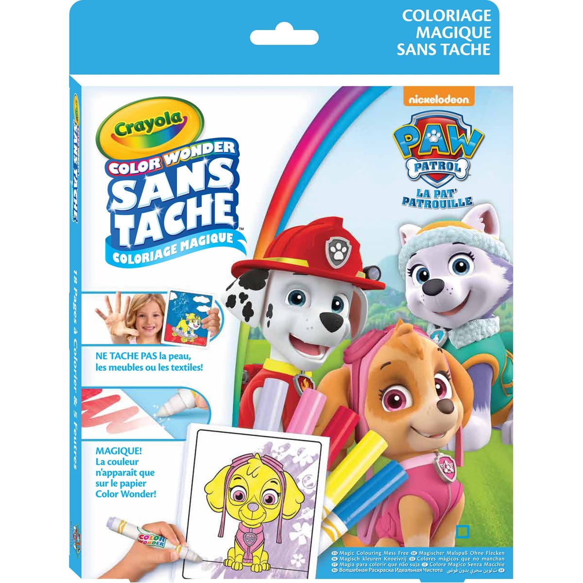 Set Crayola Carte de Colorat Patrula Catelusilor cu Carioci Color Wonder