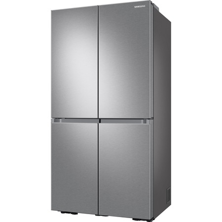Side by side Samsung RF65A967ESR/EO, 647 l, Clasa E, No Frost, Showcase, Beverage Center, Triple & Metal Cooling, Cool Select+, H 182.5 cm, Inox