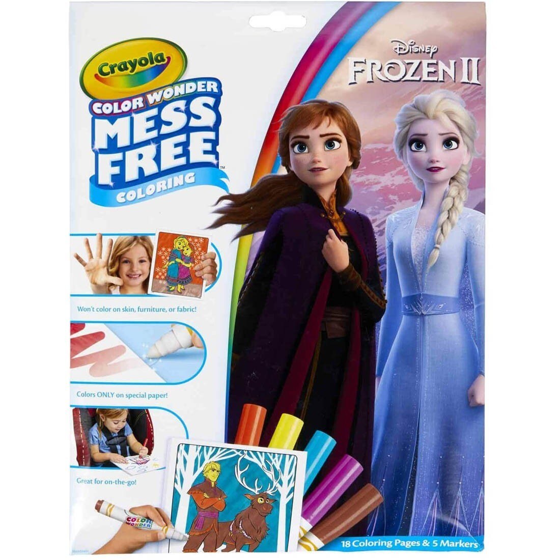 Set Crayola Carte de Colorat Frozen 2 cu Carioci Color Wonder