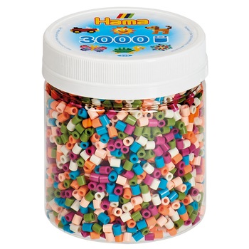 Margele de calcat HAMA MIDI Mix 6 culori de Toamna 3000 buc in borcan Margele de calcat HAMA MIDI Mix 6 culori de Toamna 3000 buc in borcan