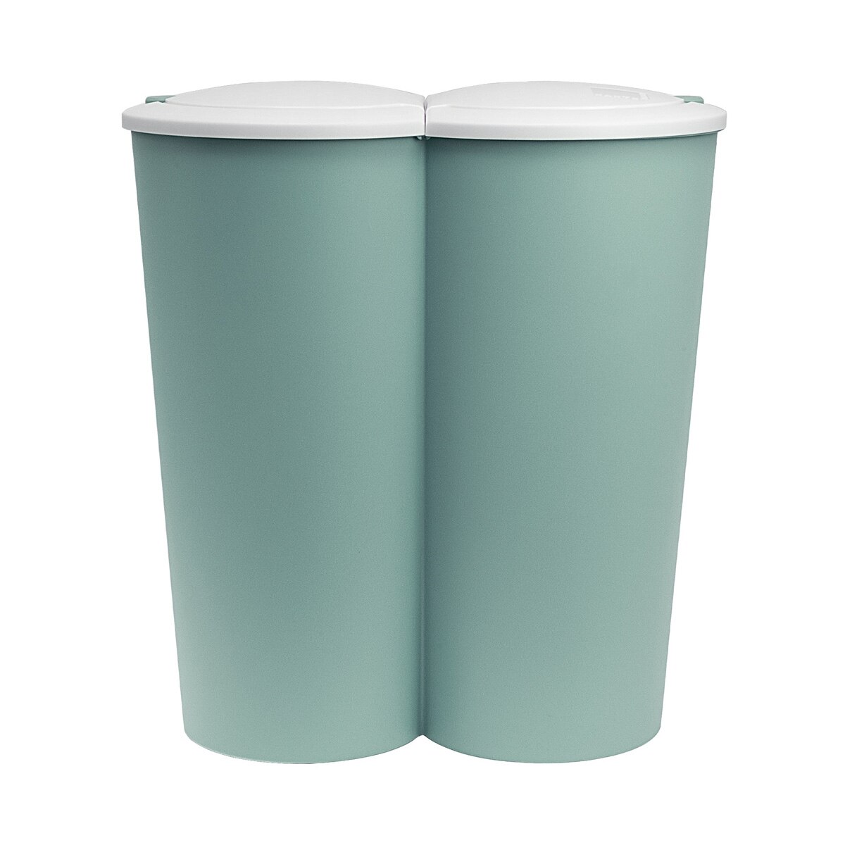 Cos gunoi dublu, Plastic, Gri 2 x 25 L