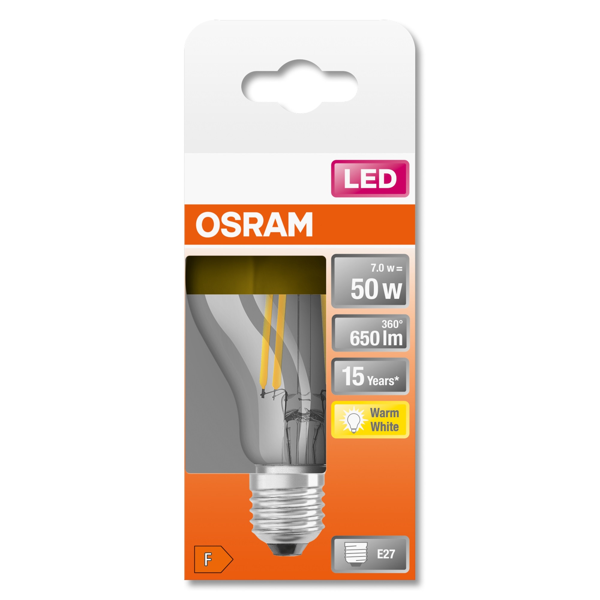 Bec Led Osram Cu Oglinda Filament A60 E27 7w 50w 650 Lm Lumina