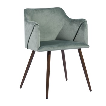 Scaun living, iMK®, fix, cu brate, cadru metal, tapiterie textil verde, 53 x 54 x 75 cm Scaun living, iMK®, fix, cu brate, cadru metal, tapiterie textil verde, 53 x 54 x 75 cm