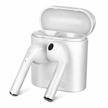 Casti telefon Wireless / Bluetooth 5.0 + EDR Smart Dual Mic Airpods Stereo Universale , compatibile cu Apple si Android Model i9s TWS albe cu husa de silicon inclusa Casti telefon Wireless / Bluetooth 5.0 + EDR Smart Dual Mic Airpods Stereo Universale , compatibile cu Apple si Android Model i9s TWS albe cu husa de silicon inclusa