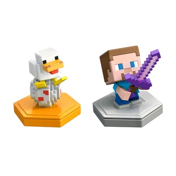 Figurine Minecraft, Set de doua figurine, Steve si Companion Figurine Minecraft, Set de doua figurine, Steve si Companion