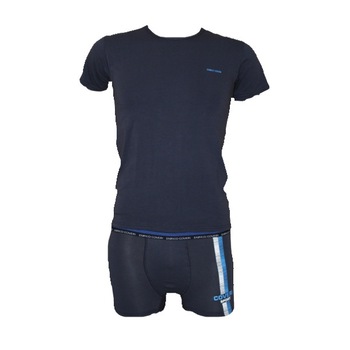 Set tricou si boxeri baieti Enrico Coveri, Albastru Set tricou si boxeri baieti Enrico Coveri, Albastru