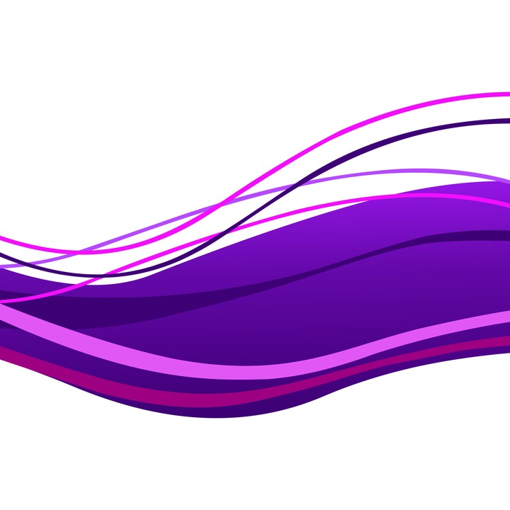 Panou sticla decorativa bucatarie 650 x 650 mm Purple Waves, Silicon de montaj inclus