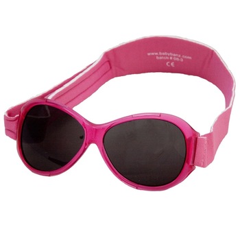 Ochelari de soare cu protectie UV, Copii, Banz Retro, Oval Pink, 2-5Y Standard