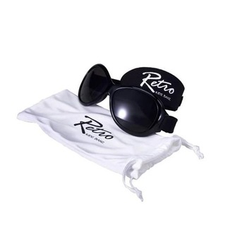 Ochelari de soare cu protectie UV, Copii, Banz Retro, Negru, 2-5Y Standard Ochelari de soare cu protectie UV, Copii, Banz Retro, Negru, 2-5Y Standard