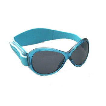 Ochelari de soare cu protectie UV, Copii, Banz Retro, Oval Aqua, 2-5Y Standard