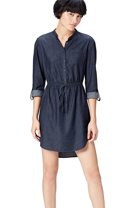 Rochie, FIND, Denim, Maneci reglabile, Albastru, 36/S