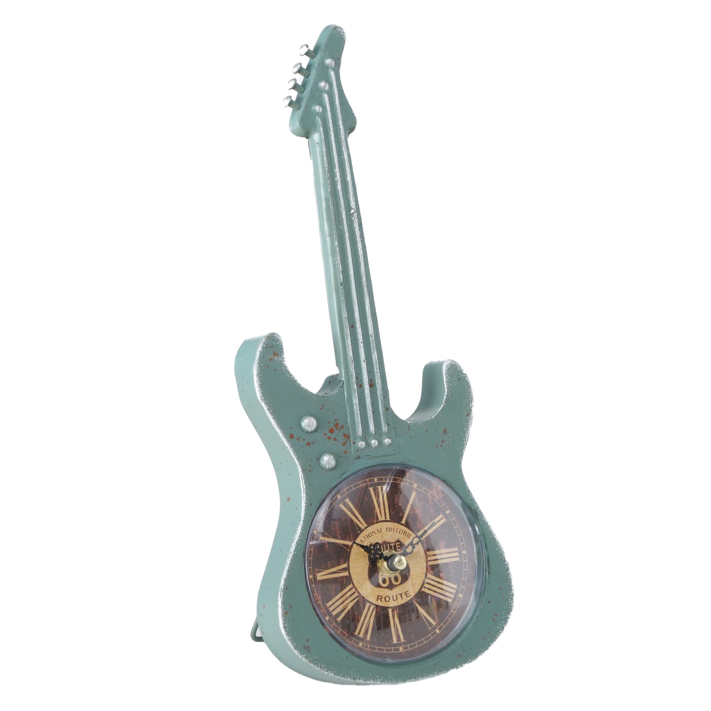 Ceas de masa Gitarre, Boltze, metal, verde, 14cm x 5cm x 34cm