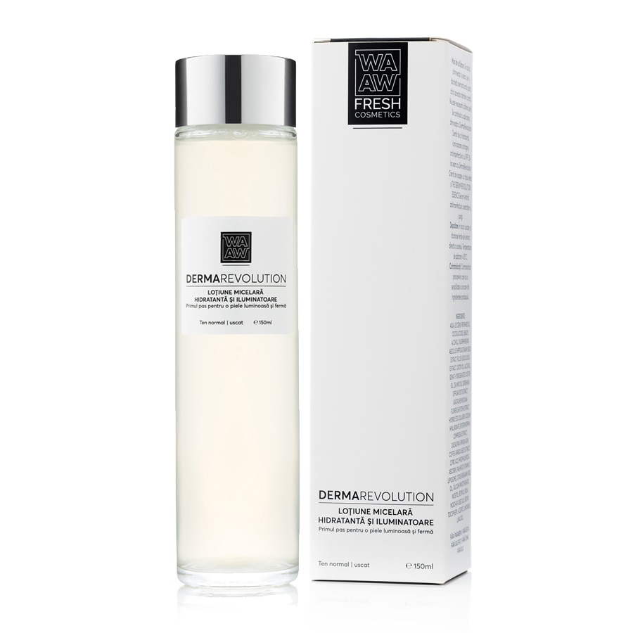 Lotiune micelara, hidratanta, iluminatoare, Wawa Fresh Cosmetics, 75 ml