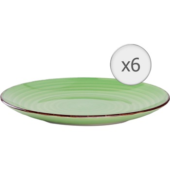 Set 6 farfurii intinse Art of dining by HEINNER Gala, ceramica, 27 cm, verde Set 6 farfurii intinse Art of dining by HEINNER Gala, ceramica, 27 cm, verde