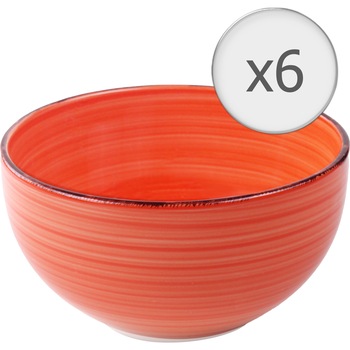 Set 6 boluri cereale Art of dining by HEINNER Gala, ceramica, 14 cm, portocaliu Set 6 boluri cereale Art of dining by HEINNER Gala, ceramica, 14 cm, portocaliu