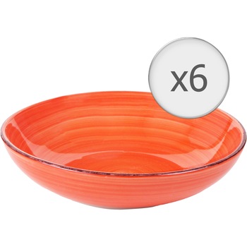 Set 6 farfurii adanci Art of dining by HEINNER Gala, ceramica, 20 cm, portocaliu Set 6 farfurii adanci Art of dining by HEINNER Gala, ceramica, 20 cm, portocaliu