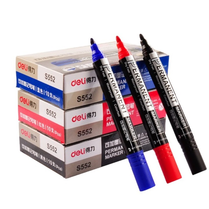 Deli Think tartós jelölő, hegy 1,5 mm, kék, több felületre, 1 db